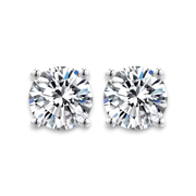Moissanite Earrings in Sterling Silver