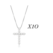 Moissanite Cross Necklace / 10 Piece Bundle