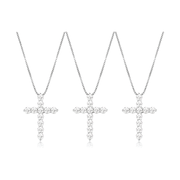 Moissanite Cross Necklace / 3 Piece Bundle